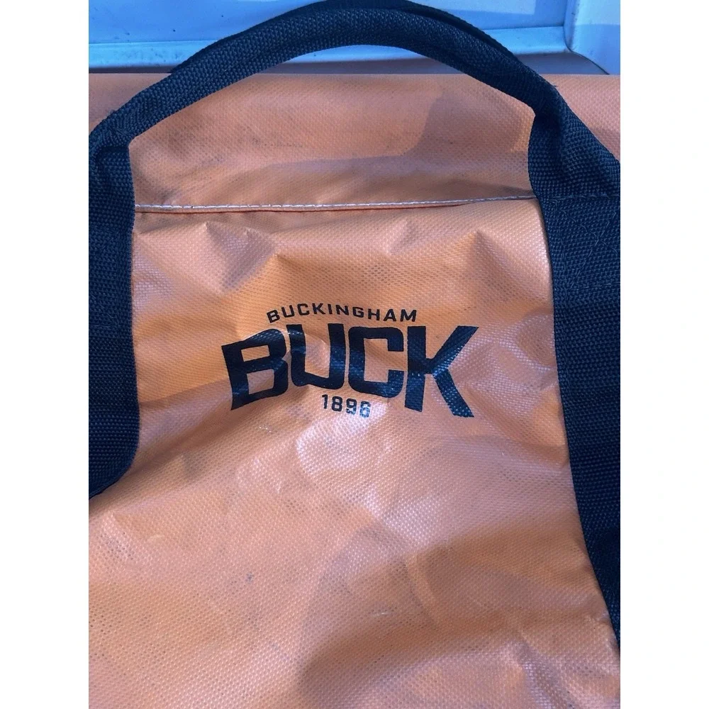Buckingham Buck Large Tool Bag w/ Handle, Orange/Black 29 x 10 in